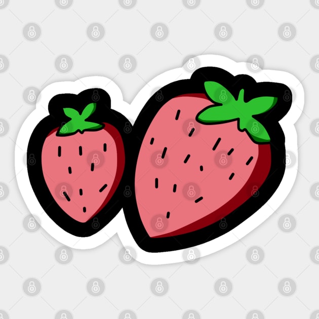 strawberry Sticker by amenij